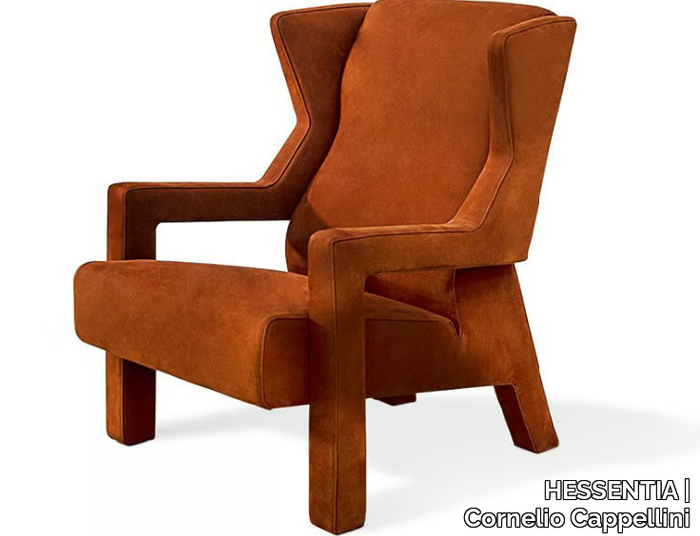 BERGERE - Bergere leather armchair with armrests _ HESSENTIA | Cornelio Cappellini