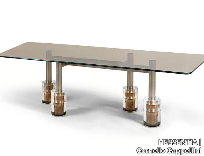 LAGUNA - Rectangular metal and glass table _ HESSENTIA | Cornelio Cappellini