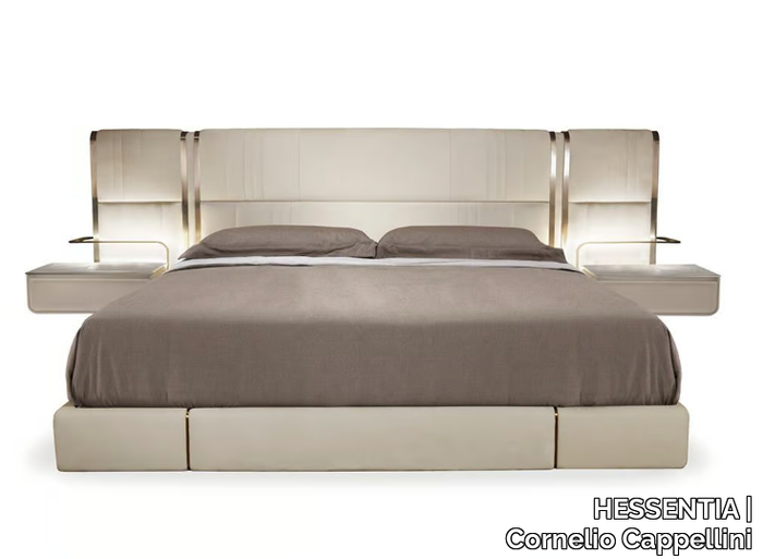 NOVA - Double bed with integrated nightstands _ HESSENTIA | Cornelio Cappellini