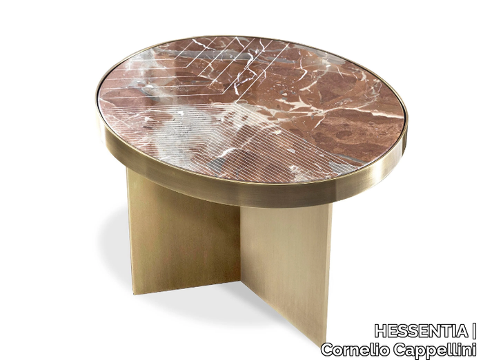 LINFA - Low oval marble coffee table _ HESSENTIA | Cornelio Cappellini