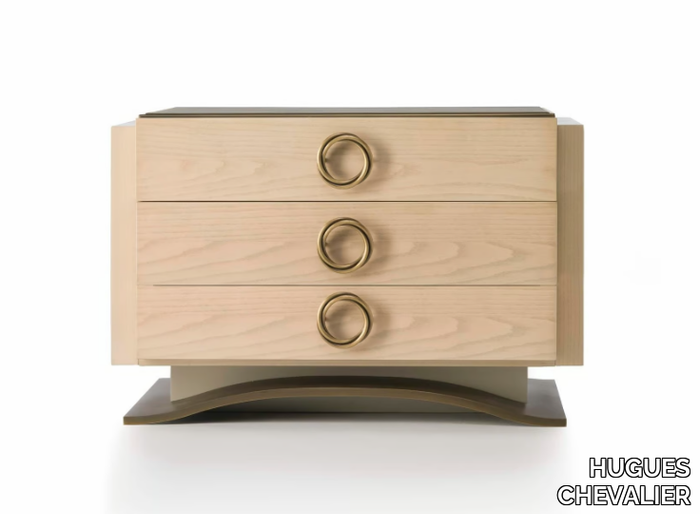 HAUSSMANN - Oak bedside table with drawers _ HUGUES CHEVALIER