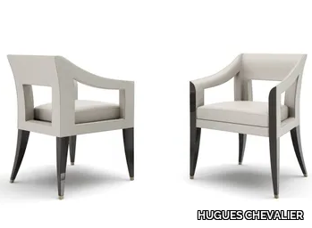 ROOSEVELT - Upholstered chair with armrests _ HUGUES CHEVALIER