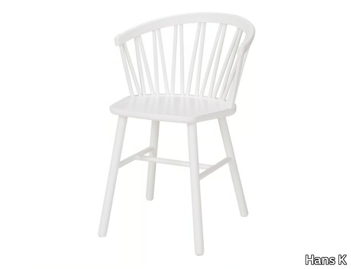 ZIGZAG 660WH - Birch chair with armrests _ Hans K