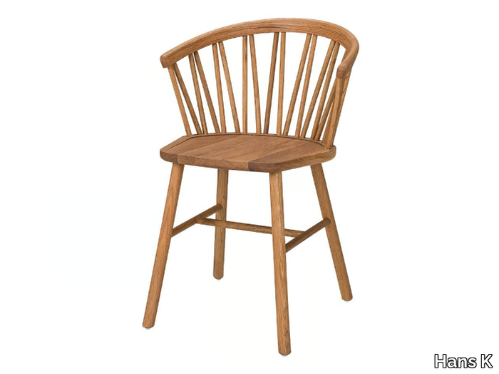 ZIGZAG 660 - Oak chair with armrests _ Hans K