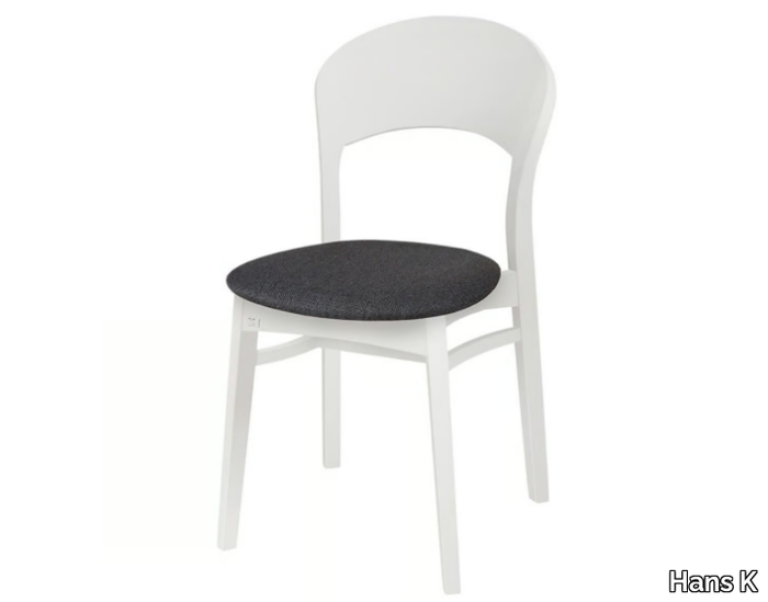 RAINBOW 665WH - Birch chair with integrated cushion _ Hans K