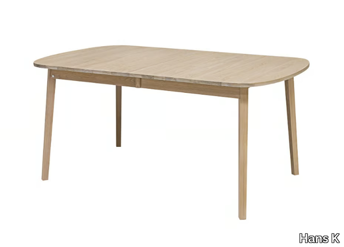 RAINBOW 665BL - Extending rectangular ash table _ Hans K