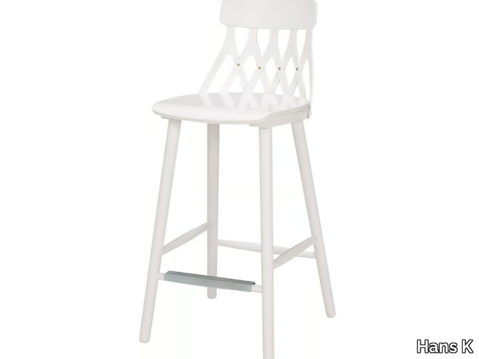 Y5 680WH - High birch stool with footrest _ Hans K