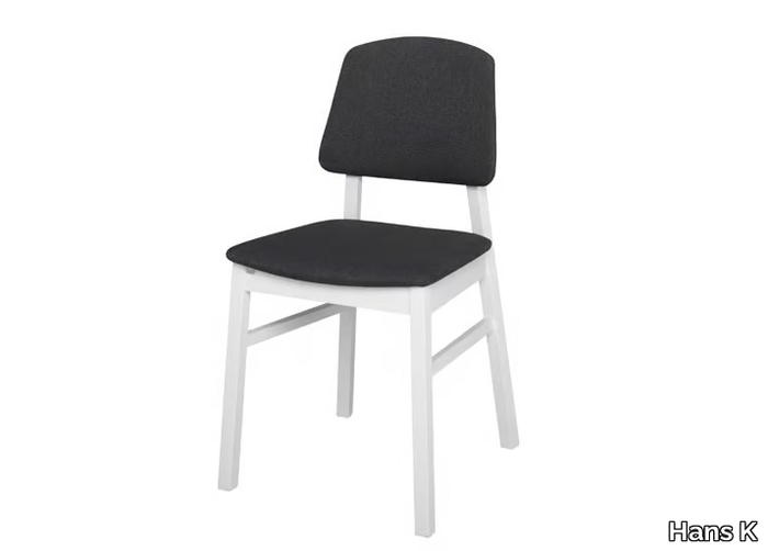 VERONA 655WH - Birch chair with fabric integrated cushion _ Hans K