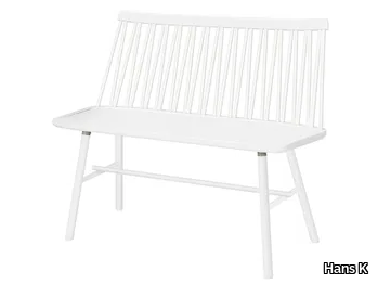 ZIGZAG 660WH - Birch bench with back _ Hans K