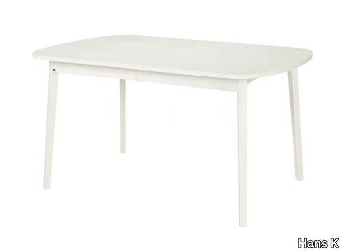 RAINBOW 665WH - Extending rectangular birch table _ Hans K