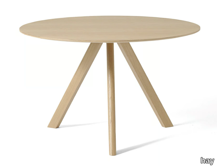 COPENHAGUE CPH 20 ROUND - Round wood veneer table _ Hay