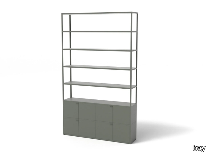 NEW ORDER COMB. 702 - Open aluminium bookcase _ Hay