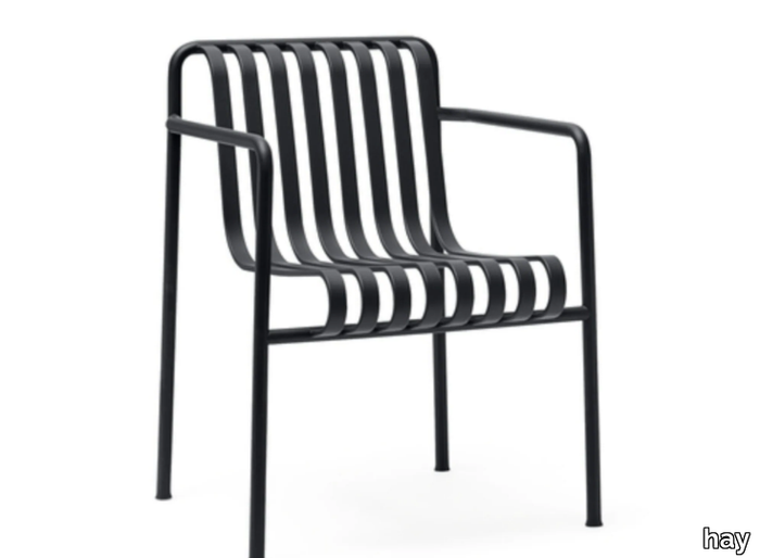 PALISSADE - Garden steel easy chair with armrests _ Hay