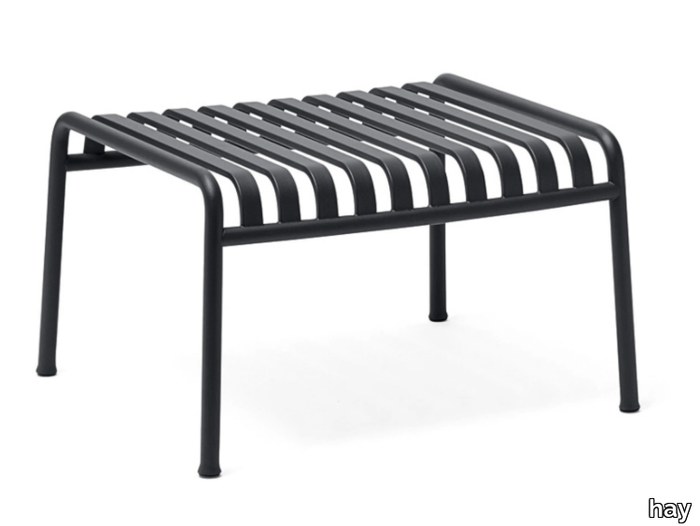 PALISSADE - Rectangular steel garden footstool _ Hay