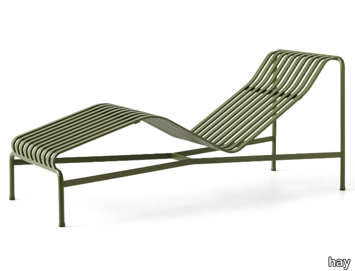 PALISSADE - Steel sun lounger _ Hay