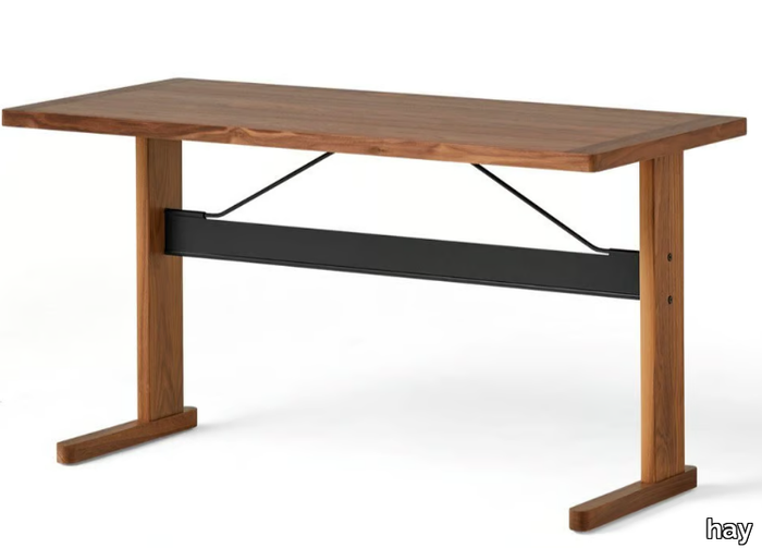 PASSERELLE - Rectangular wood veneer writing desk _ Hay