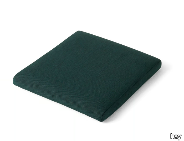 BALCONY - Solid-color square Olefin fiber chair cushion _ Hay