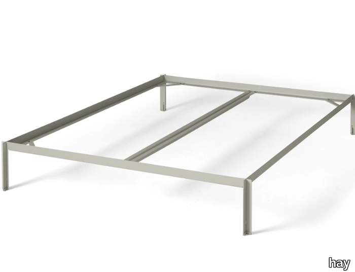 CONNECT BED - Steel double bed _ Hay