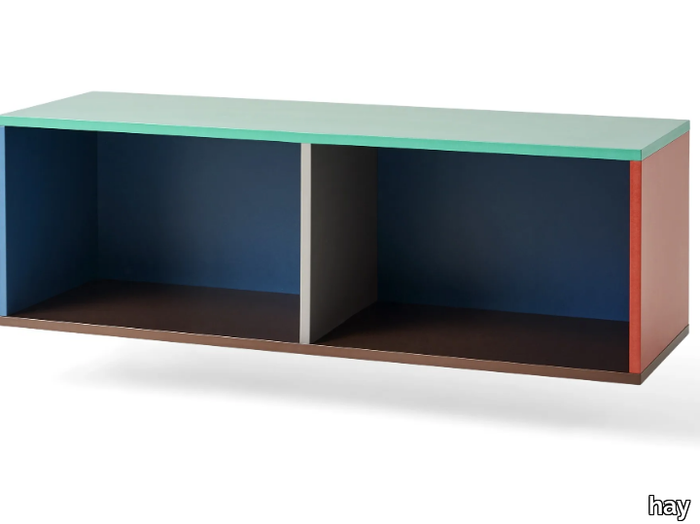 COLOUR CABINET M - Open horizontal MDF wall cabinet _ Hay