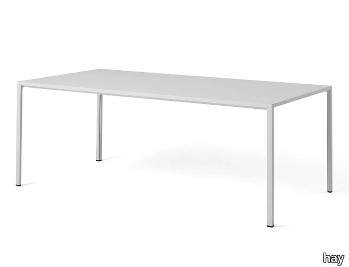 NEW ORDER - Rectangular aluminium table with linoleum top _ Hay