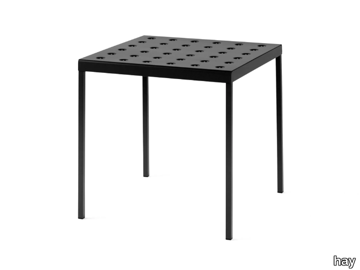 BALCONY - Square powder coated steel garden table _ Hay