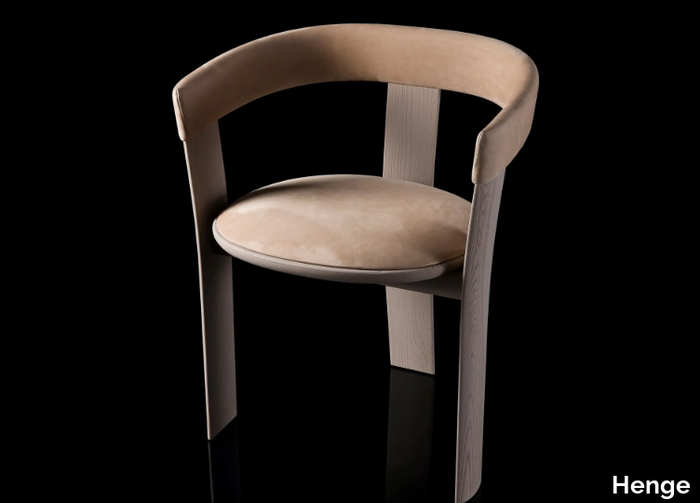 NOCE - Wooden chair with integrated cushion _ Henge