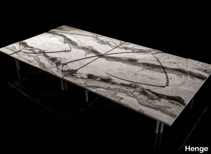 BACKGROUND - Low rectangular stone coffee table _ Henge