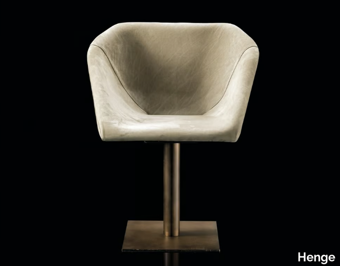 HEXAGON - Swivel leather chair _ Henge