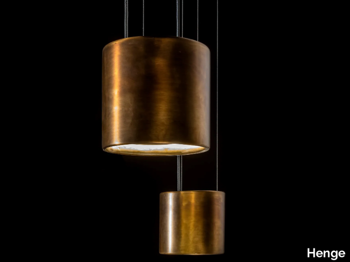 LIGHT RINGS HORIZONTAL XS - LED brass pendant lamp _ Henge