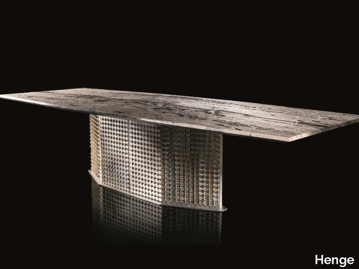 S-PENNY - Rectangular steel table _ Henge