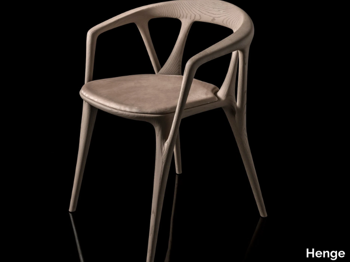 SAVANNA - Wooden chair with integrated cushion _ Henge