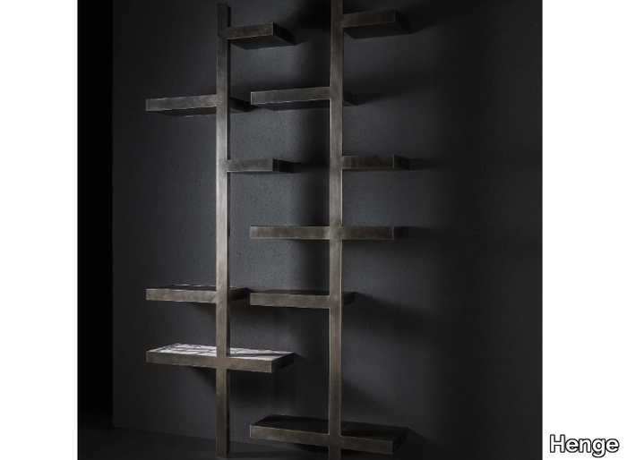 UNICODE - Wall-mounted metal bookcase _ Henge