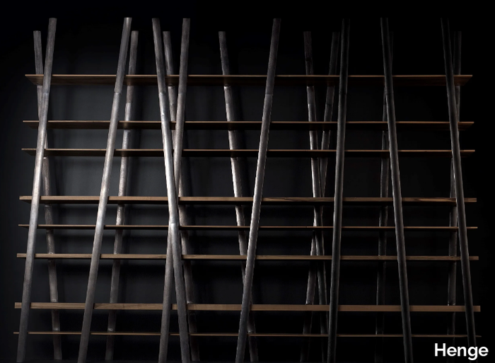 WEB - Pewter bookcase with wooden shelves _ Henge