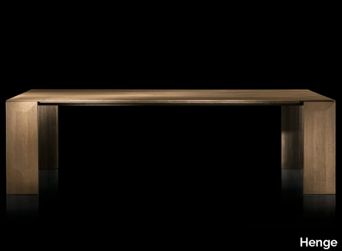 LY - Rectangular solid wood table _ Henge