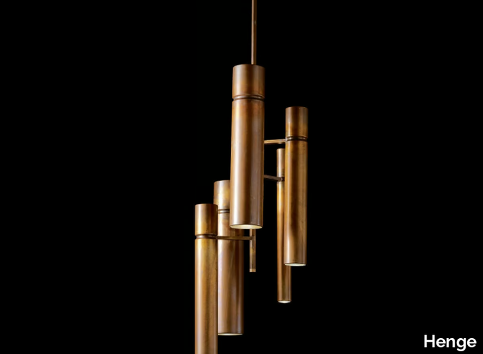 TUBULAR - LED brass pendant lamp _ Henge