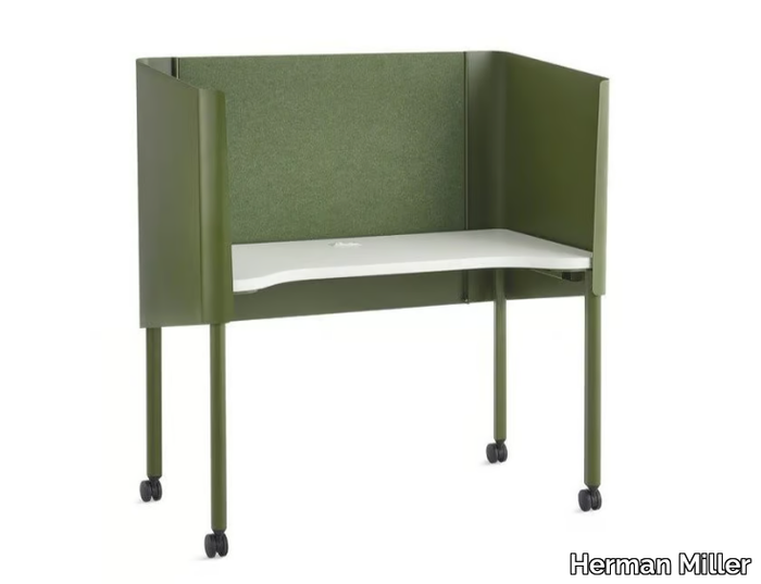 OE1 NOOK - Office desk with sound absorbing screens _ Herman Miller