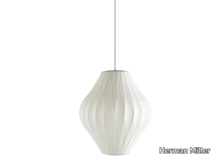 NELSON PEAR CRISSCROSS BUBBLE - Polymer pendant lamp _ Herman Miller