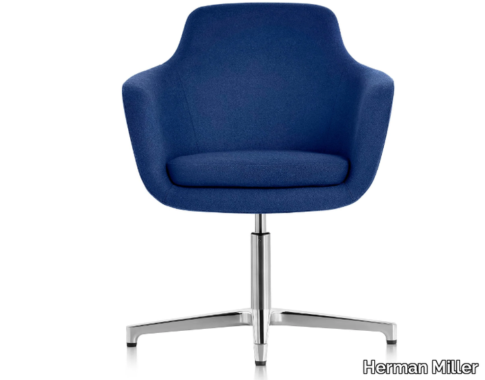 SAIBA - Swivel with 4-spoke base fabric chair with armrests _ Herman Miller