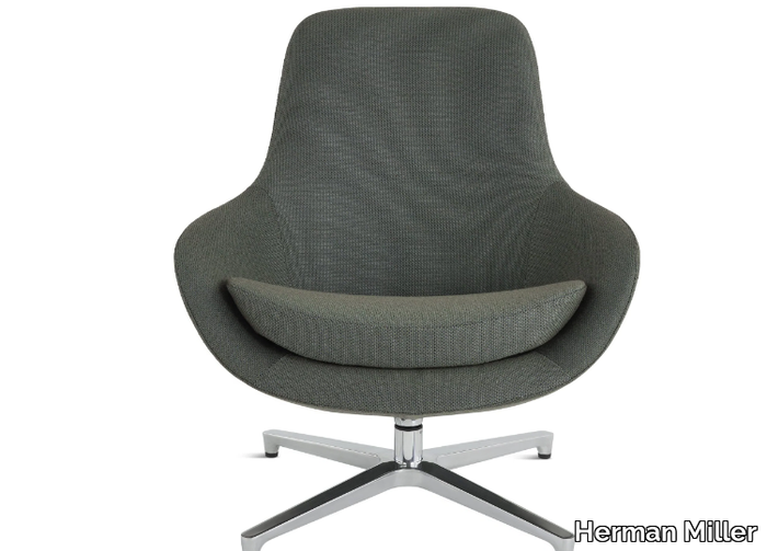 SAIBA - Fabric armchair with 4-spoke base high-back _ Herman Miller