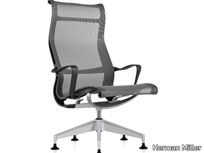 SETU - Swivel mesh office chair with armrests _ Herman Miller