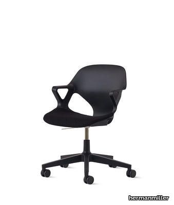 Zeph Black/Black Fixed Arms Chair