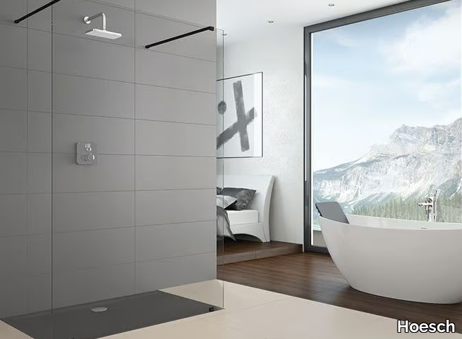 ONE&ONE - Rectangular glass Walk in shower _ Hoesch