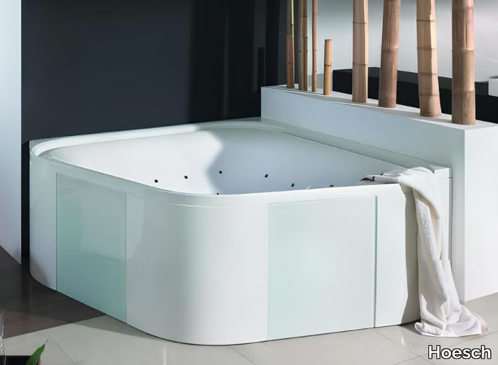 ERGO+ - Hydromassage square corner acrylic bathtub _ Hoesch