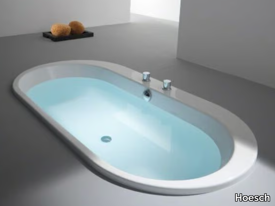 FOSTER - Oval built-in acrylic bathtub with chromotherapy _ Hoesch