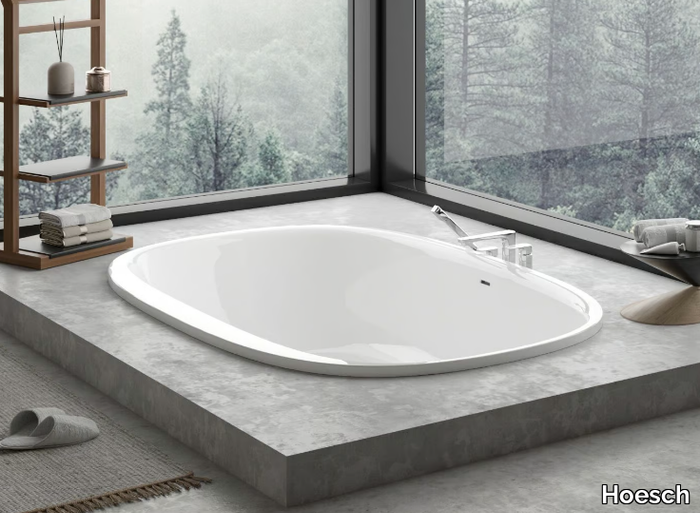 ISENSI - Oval built-in acrylic bathtub _ Hoesch