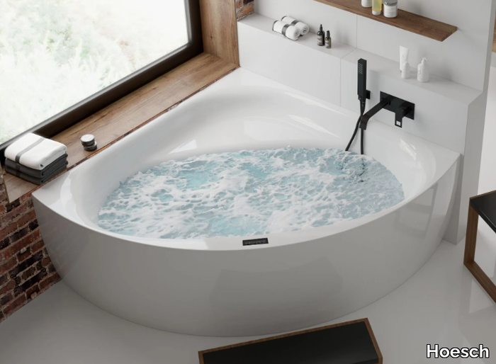 ISENSI - Hydromassage corner acrylic bathtub _ Hoesch