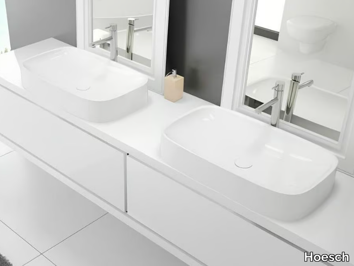 LASENIA - Rectangular countertop Solique washbasin _ Hoesch