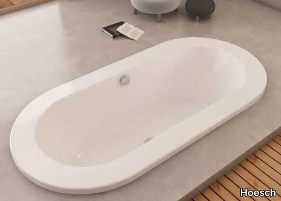 PHILIPPE STARCK 1 - Built-in oval acrylic bathtub with chromotherapy _ Hoesch