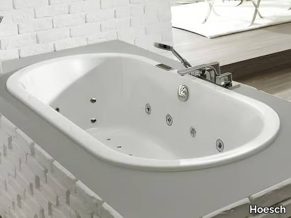 PHILIPPE STARCK 2 - Hydromassage oval built-in acrylic bathtub _ Hoesch