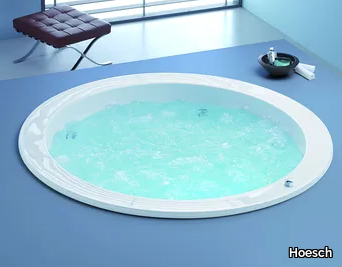 DREAMSCAPE - Hydromassage built-in round acrylic bathtub _ Hoesch